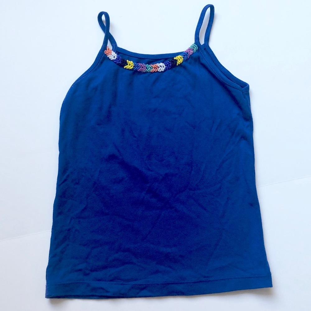 Flowers By Zoe tank with beaded neckline